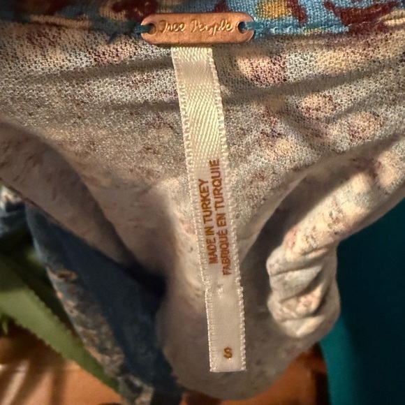 Free People "Sweet Talker" Mini Dress Women's Sz S Floral, Lace & Peekaboo Back - Picture 3 of 7